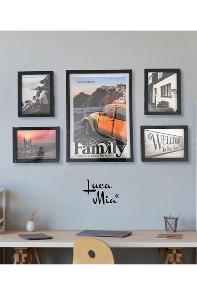 Luca Mia Frame Mosaic 5’li Resim Çerçevesi – Çoklu Fotoğraf Çerçeve Seti, Dek...