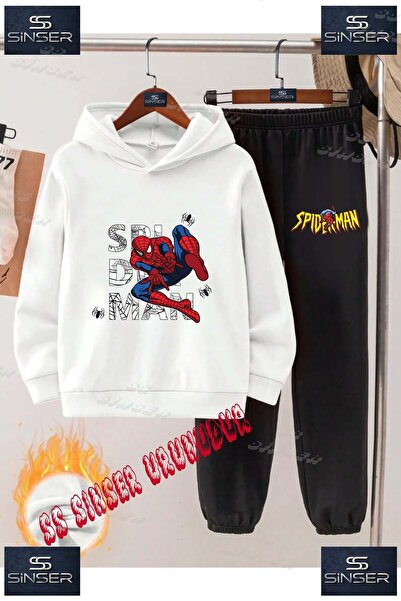 SS SİNSER Set de trening cu hanorac imprimat pentru copii, unisex, cu textul ...