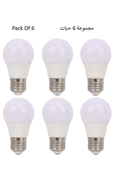 Generic Set Of 6 Led Light Bulb Energy Saver 5 Watt Yellow