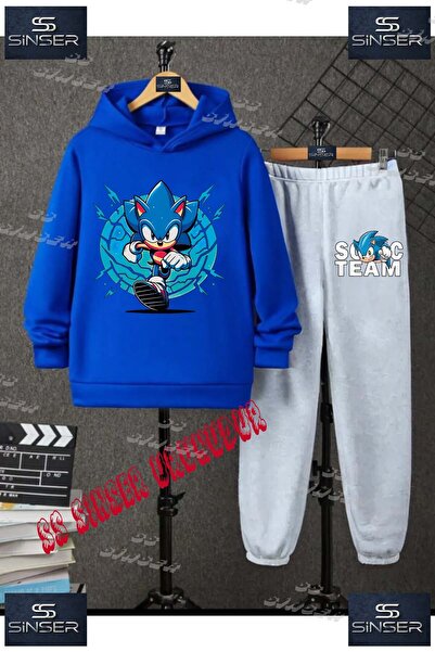 SS SİNSER Παιδικό Unisex Σετ Φόρμας με Κουκούλα "SONIC BLUE TVL ONE KOSAN" με...