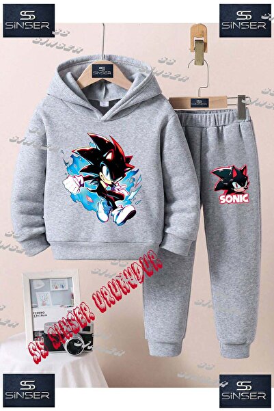 SS SİNSER Παιδικό Unisex Σετ Φόρμας με Κουκούλα "SONIC SYH BLUE TVL " με Ειδι...