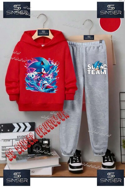 SS SİNSER Children's Unisex Special Printed Hoodie and Sweatpants Set with th...