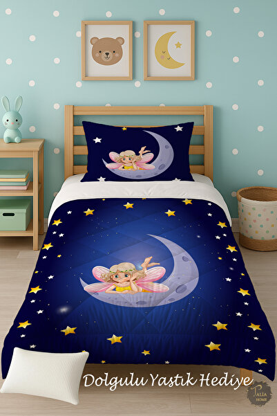 Talia Home Синій дитячий ковдра з візерунком для однієї людини TLAG-160