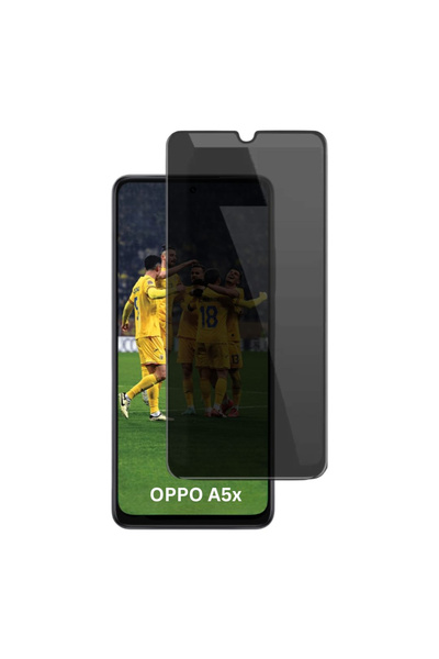 OPPO Privacy tempered glass screen protector for A5x 4G / A5x 5G with Mounting Kit Included
