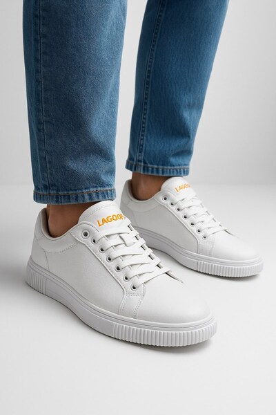 İmerShoes Men's Sports Shoes Comfortable Soft Sole Anti-Slip Casual Lace-Up Sneaker Lgf07