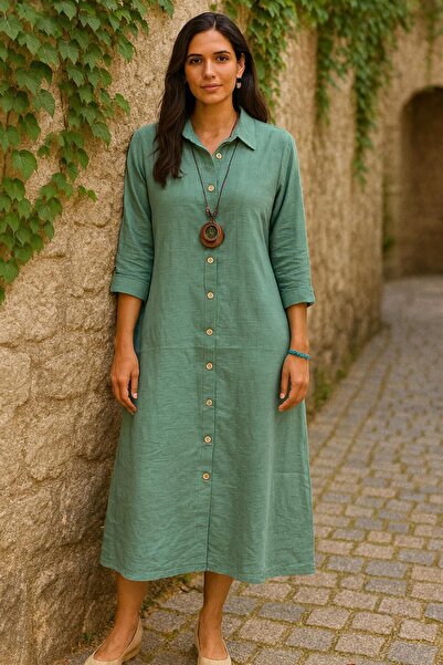 Tunik Keten ve Pamuk Karışımlı