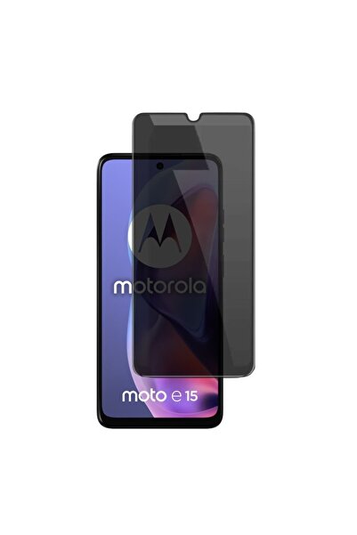 Motorola Privacy tempered glass screen protector for Moto E15 with Mounting Kit Included