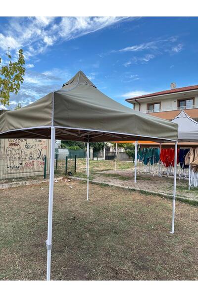 İKİZLER BRANDA 3x3 Gazebo Çadır – Tente – Taziye Çadırı – Bahçe, Balkon, Teras ve Organizasyon Çadırı