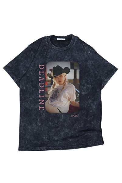 Fuddy Moda Unisex Blackpink Rose Deadline Štampano Washed T-shirt , Oversize ...