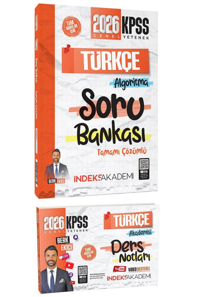 İndeks Akademi 2026 KPSS Türkçe Algoritma Tamamı Çözümlü Soru Bankası+Video D...