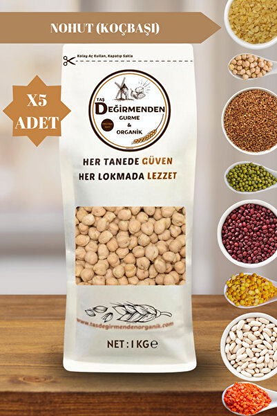 Taş Değirmenden Organik Atalık Nohut (Koçbaşı) (9MM) - 5 Kilo