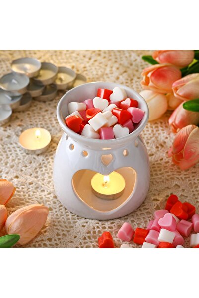 LLAURA CANDLES Kalpli Buhurdanlık mumu beyaz kırmızı ve pembe amber , bebek p...