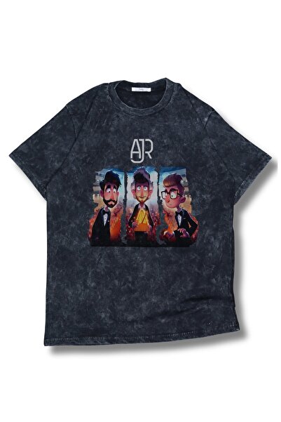 Fuddy Moda Unisex Ajr γραπτό μπλουζάκι που πλένεται, ρετρό μπλουζάκι με θέμα ...