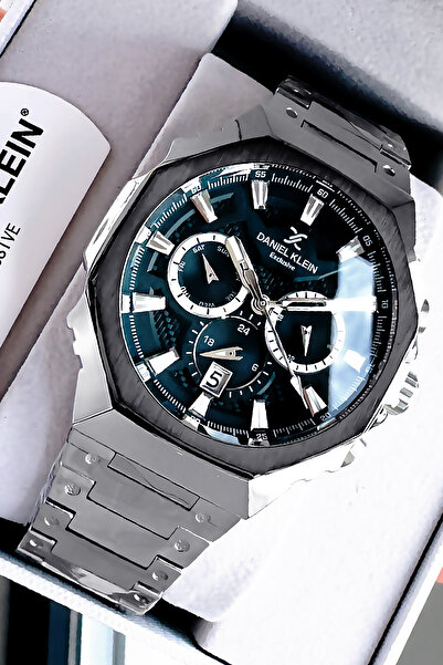 Daniel Klein Exclusive Men's Wristwatch Waterproof Stainless Silver Color Steel Band - Gift Bracelet Dke2143C4