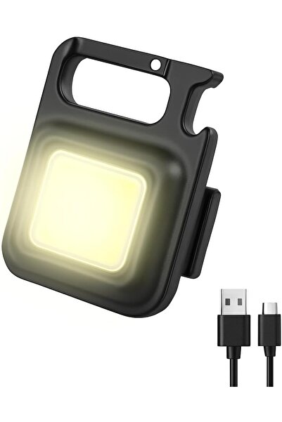 Generic 4 Pieces COB Mini Flashlight Bright Rechargeable Keychain Flashlights LED