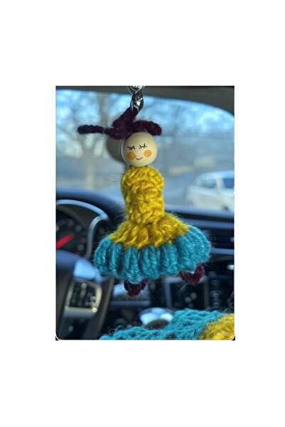 Crochet Sleeping Beauty Car and Key Pendant