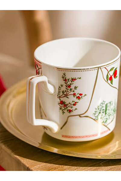 LC Waikiki Lcw Home Mixed Flower Printed Porcelain Mug 340 ml