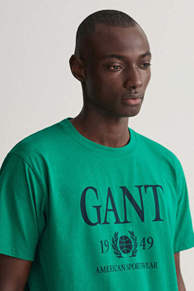 Gant Gant® T-shirt with printed logo, regular fit, size L, green