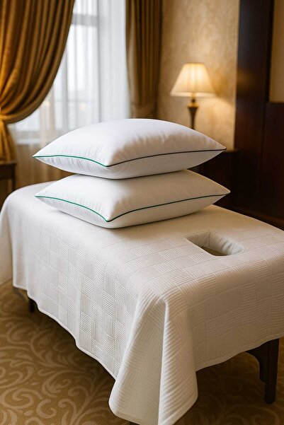 MEŞELİ TEKSTİL 2-Piece Luxury Pillow and 2 Pillow Covers | Pillow Does Not Require Washing Liquid-Proof