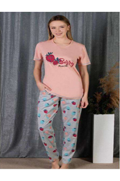 MİSS AYZA İÇTEN GELEN ŞIKLIK MissAyza 2317 Set de pijamale pentru femei guler rotund