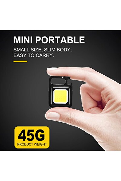 Generic 4 Pieces COB Mini Flashlight Bright Rechargeable Keychain Flashlights LED