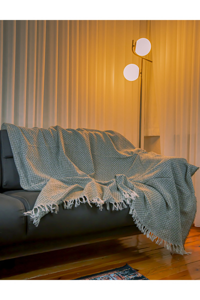 JOLLY HOME Lodos Home Cotton Double-Sided Sofa & Couch Cover Shawl 170X210 cm – Anti-Sweat, Soft Textured