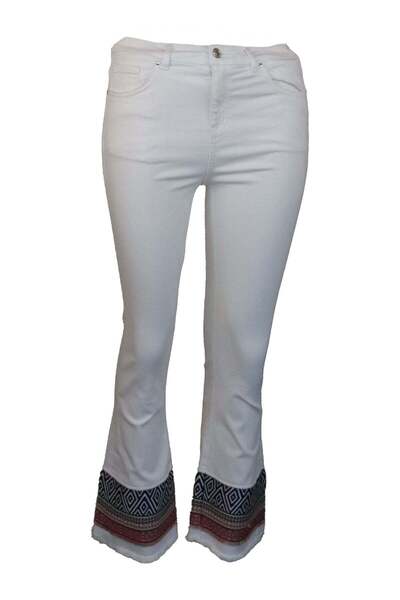 Vero Moda Heritage White Pants - M, White, Cotton 85.8% Polyester 10.8% Spandex 3.4%