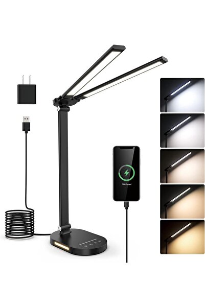 TnsAround TNS® Professional LED Desk Lamp, 5 Adjustable Light Modes, Touch Control, 24W