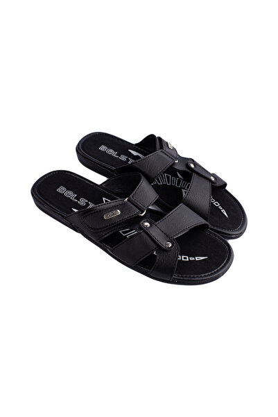 Belsta Summer flip-flops with Velcro closure, black color