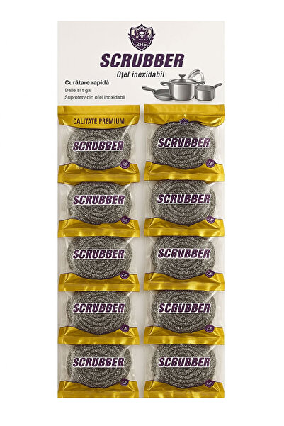 ZMS Actual Scrubber SET 12 Stainless Steel Dish Sponges