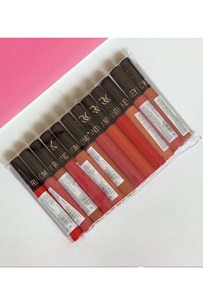 FOR LOVER أحمر شفاه رومانسي K - ١٢ لونًا يدوم طويلًا مع ملمع شفاه