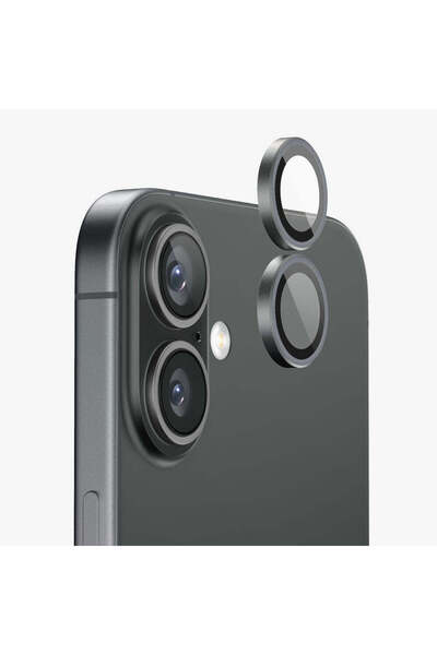 bbtech iPhone 17 Compatible Metal Framed 9H Tempered Glass Camera Lens Protector Crystal Clear