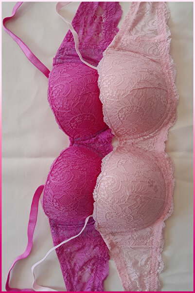 Veille 2'li Ekonomik Pembe Hafif Toparlayıcı Straplez Sütyen,CveB Cup Balenli Tam Dolgulu Sütyen Takım