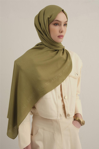 Armine Logo Border Cotton Silk Shawl 1 48