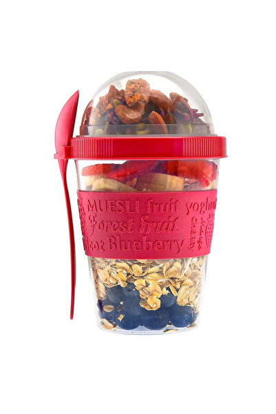 OEM Container with spoon for yogurt/ice cream/cereal/salad/soup, 600ml