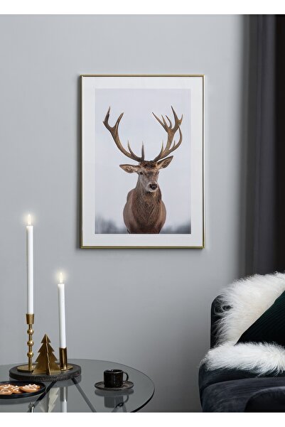 Thetic Majestic Deer - Modern Aesthetic Frameless Premium Wall Poster