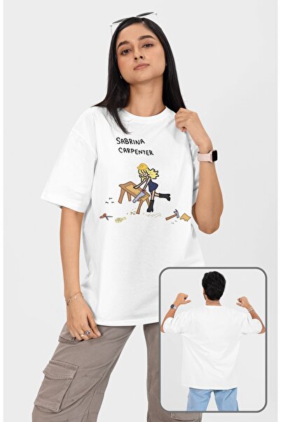 Fuddy Moda Μπλουζάκι με στάμπα Unisex Cartoon Sabrina Carpenter, μπλουζάκι με...