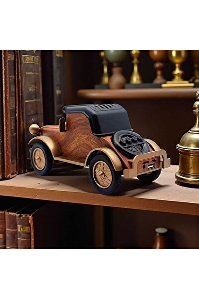 ÇEÇEN HOME Ahşap Görünümlü Vosvos Araba Taşınabilir Bluetooth Hoparlör, FM / ...