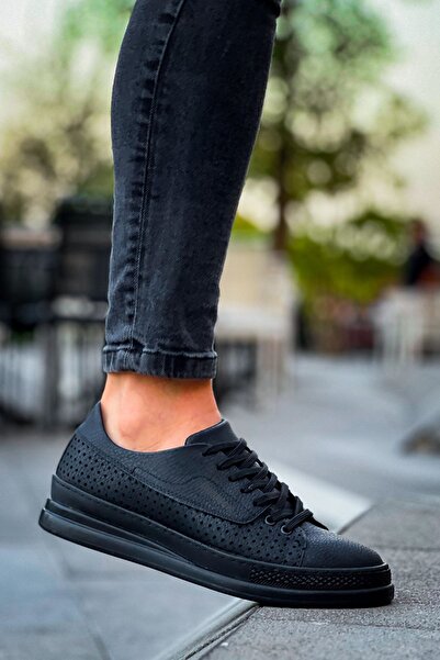 Zerenyus Cowien Premium Men's Style Lace-Up Sneaker Black