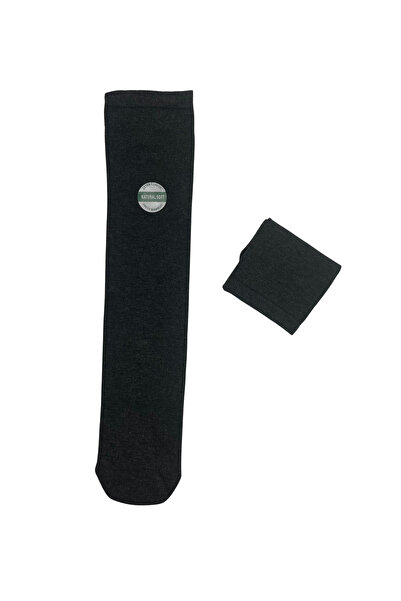 FENRA STUDIO Women's Anthracite Natural Bamboo Yarn Socks Until the Knee