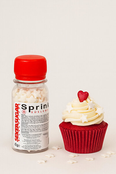 ŞEKER & SUGAR Pasta Süsleme Şekeri Beyaz Yıldız 45 gr