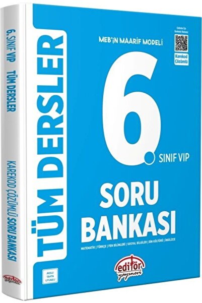 Ankara Kitap Merkezi 6. Sınıf VİP Tüm Dersler Soru Bankası Editör Yayınları