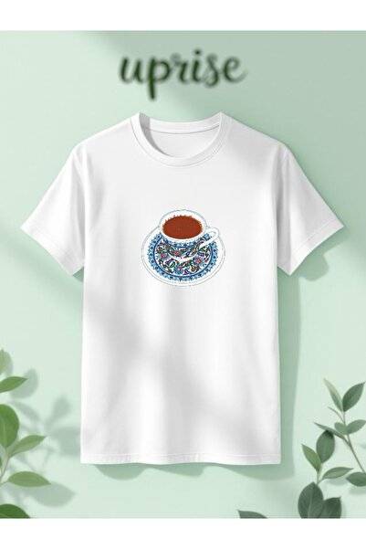 Vordevia Türk Kahvesi Baskılı Pamuklu Oversize Tshirt