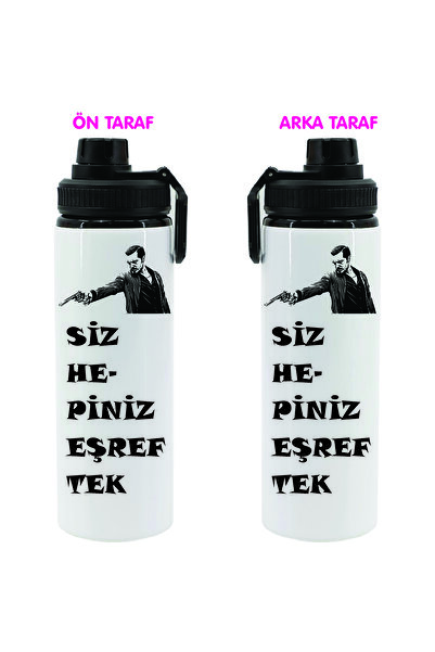 DKDZ SHOP Eşrek Tekkk Printed Metal Water Bottle-850Ml.