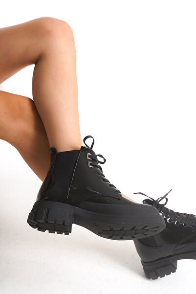 Solo Bag Women's New Season Flat Lace-Up Elastic Daily Comfortable Fit Boots
