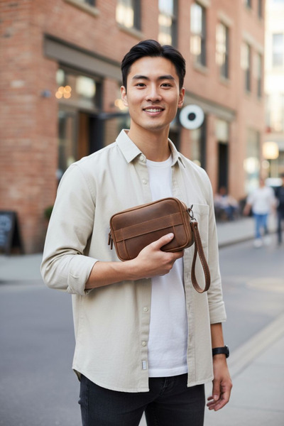 DEDE ERKEK EL ÇANTASI %100 DERİ