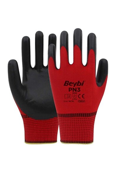 FrereConception Beybi Pn3 Nitrile Red Work Gloves No:9