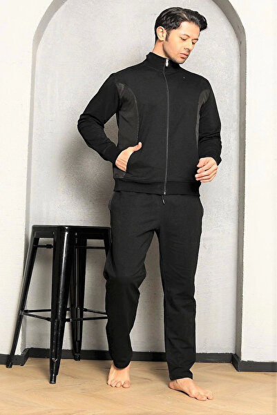 Eng 6000 Men's Tracksuit Set - Black - XL
