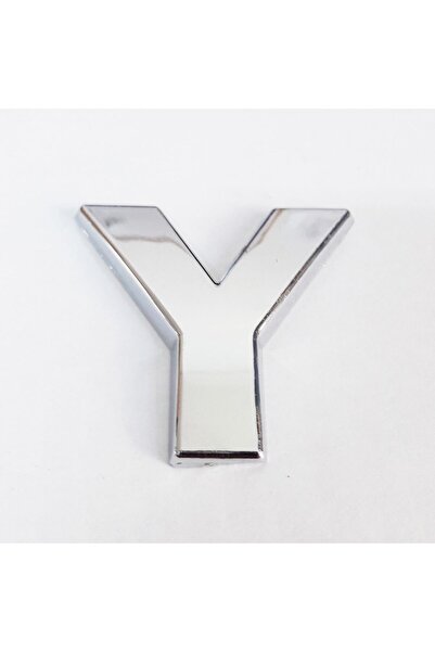 BulutRetail Cemax Letter Y 3.75 cm Chrome Adhesive