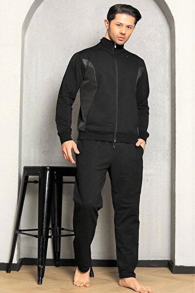 Eng 6000 Men's Tracksuit Set - Black - XL
